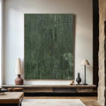 Forest Depths - Abstract Deep Green Texture Oil Painting Wall Art - artextured