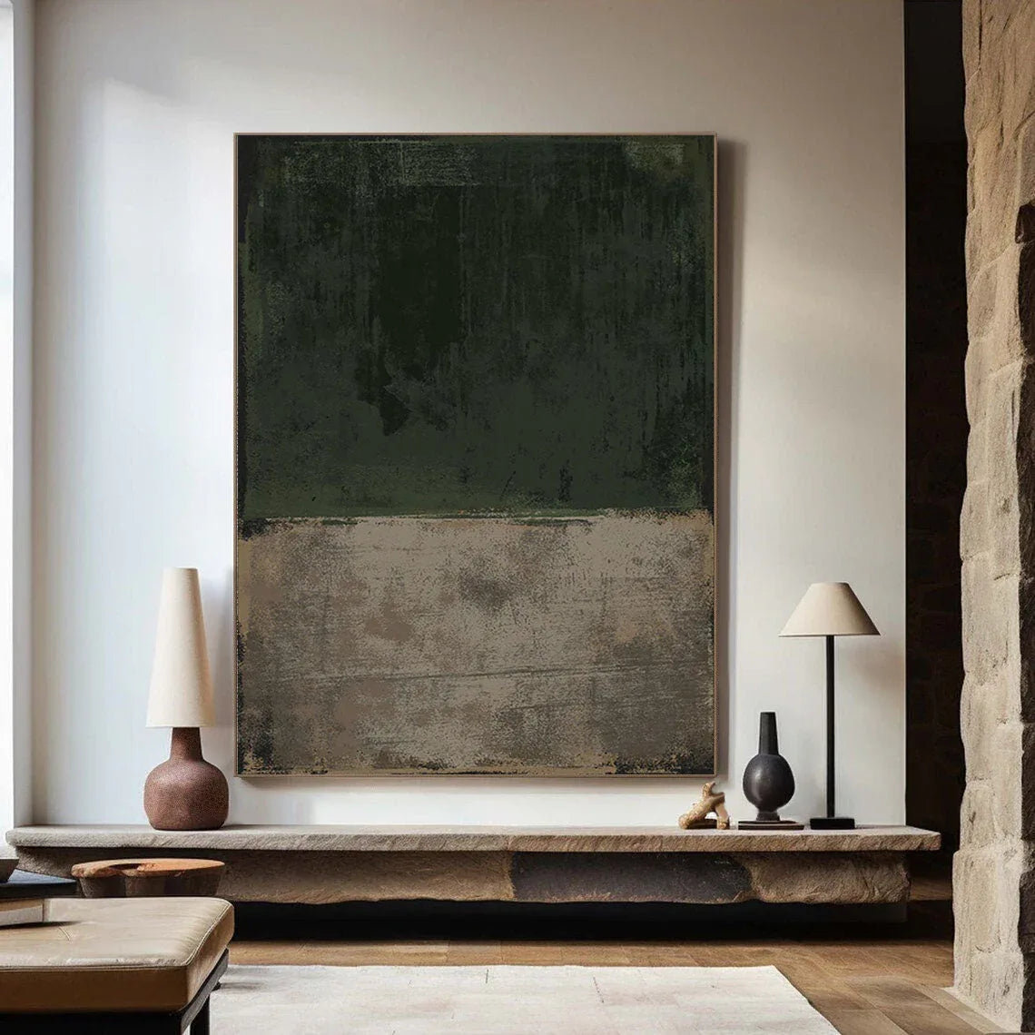 Echoes of Earth-Textured Abstract Minimalist Canvas - artextured