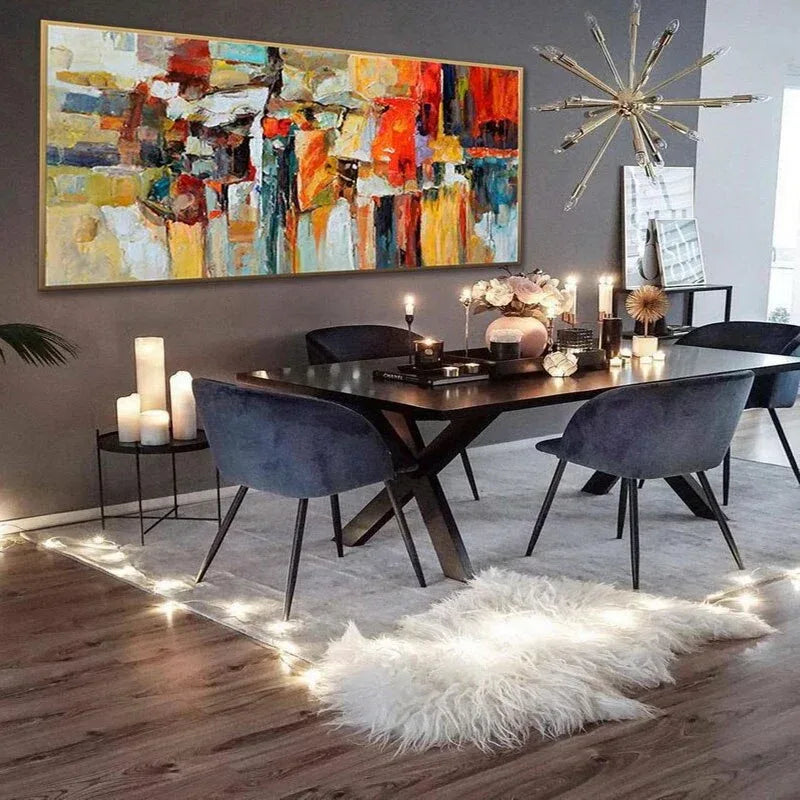 Whispering Tides Abstract Art-Colorful Wall Art for Modern Minimalist Home Decor - artextured