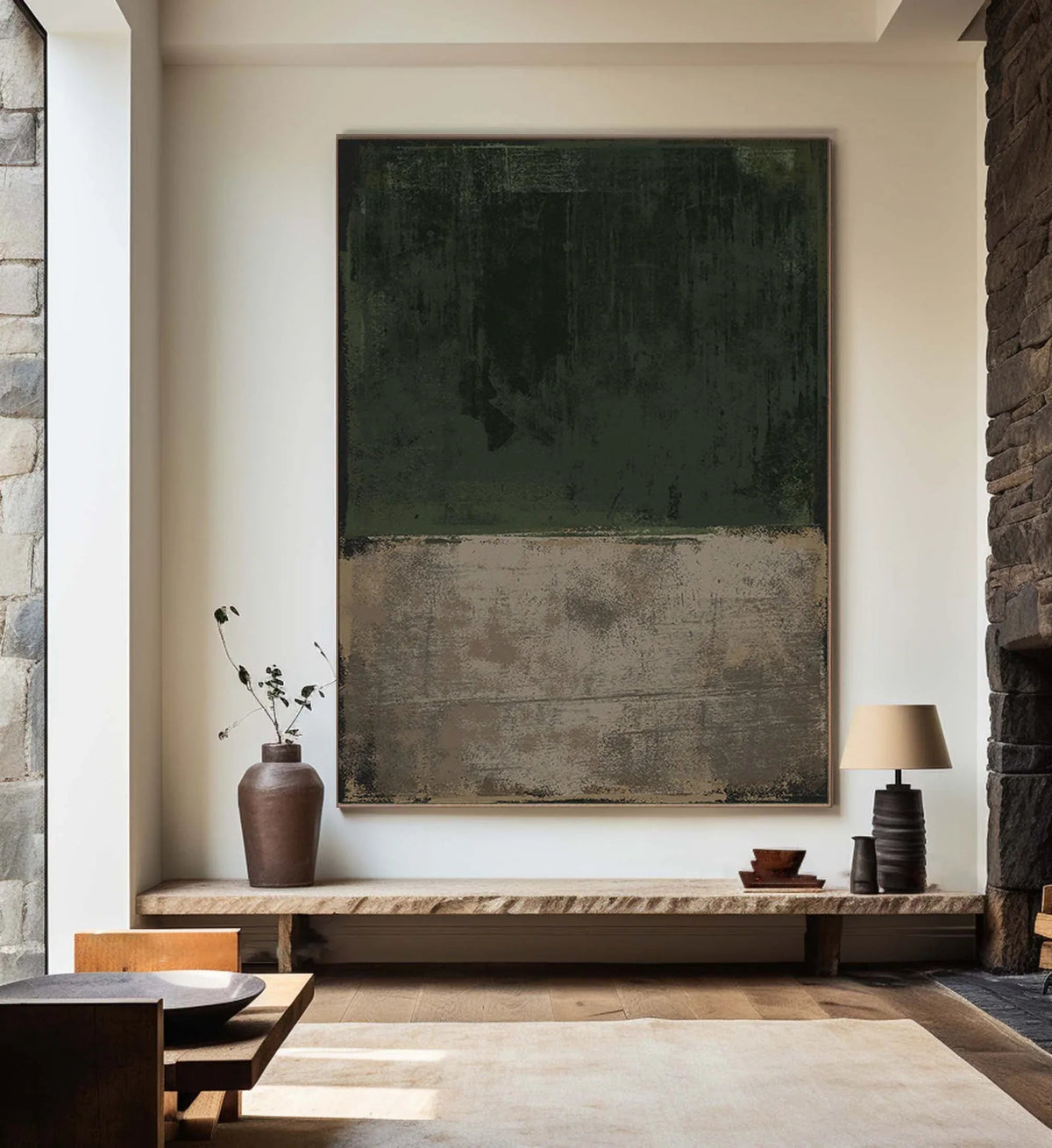 Echoes of Earth-Textured Abstract Minimalist Canvas - artextured