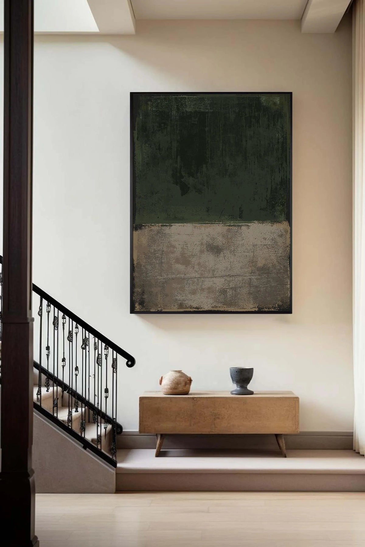 Echoes of Earth-Textured Abstract Minimalist Canvas - artextured