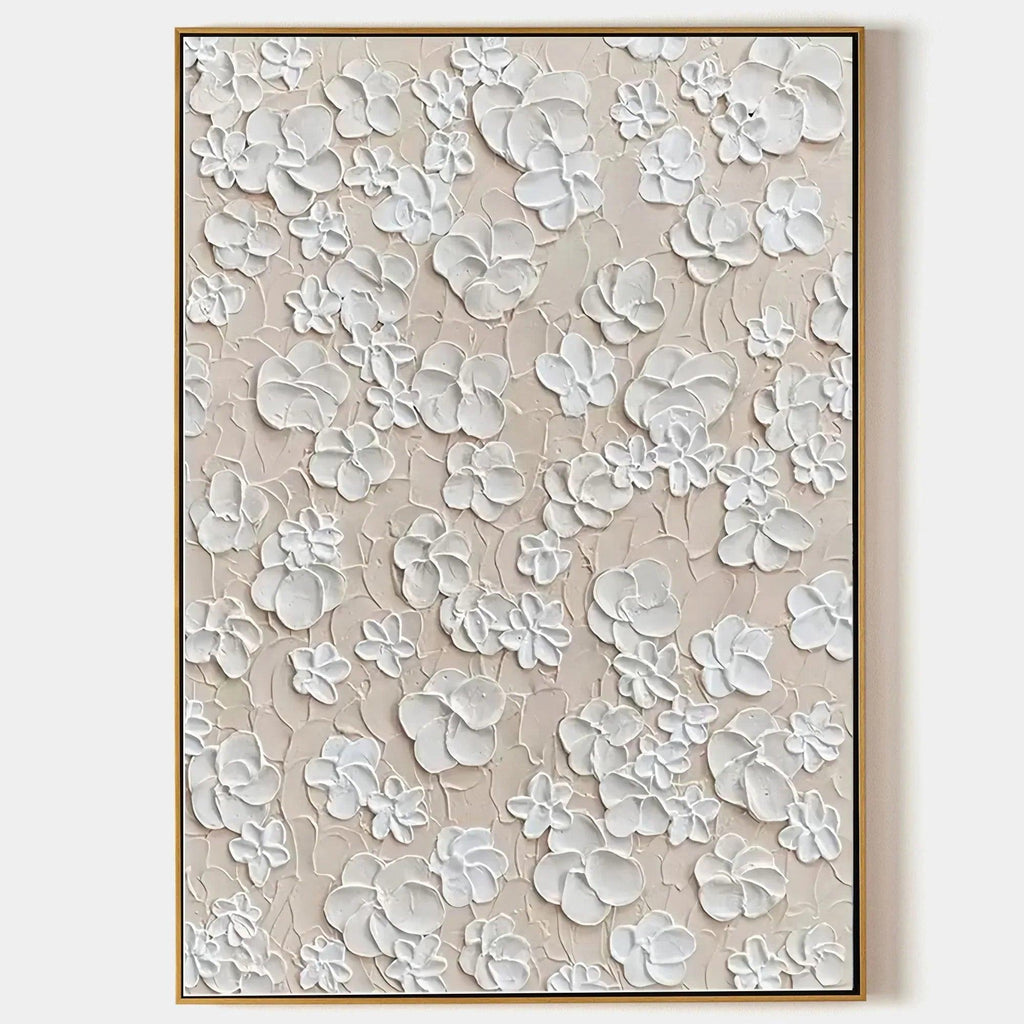 Blossom Texture Harmony-Interior Decoration Three-Dimensional Floral Texture Wall Art - artextured