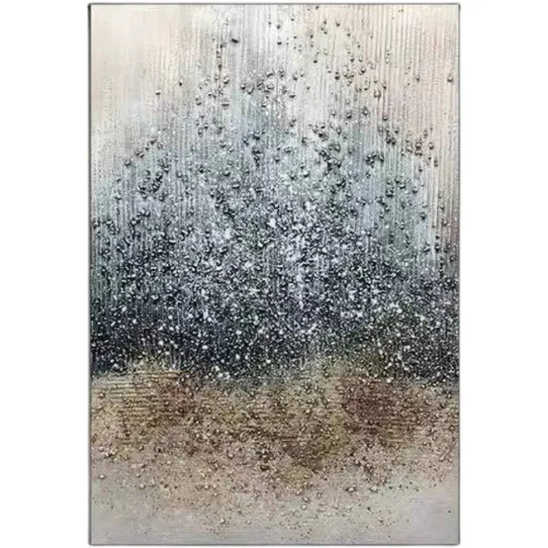 Ethereal Rain-Modern Texture Particle Relief Abstract Wall Art - artextured