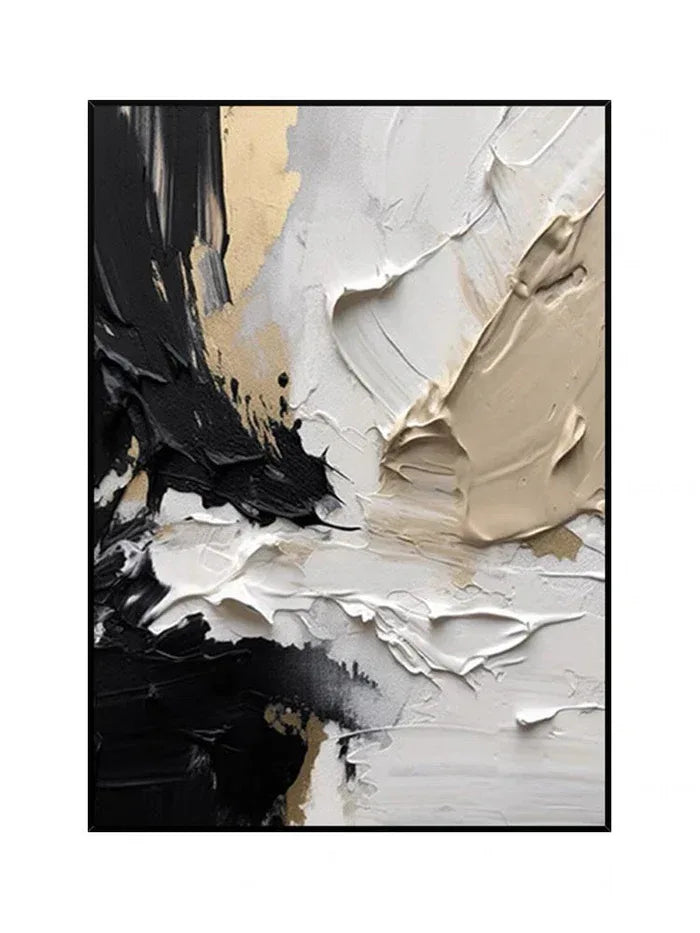 Sculptural Strokes-Modern Abstract Thick Texture Oil Painting Wall Art - artextured