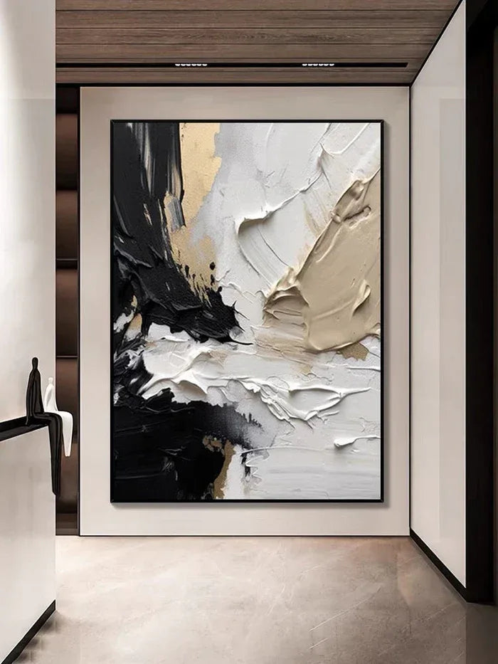 Sculptural Strokes-Modern Abstract Thick Texture Oil Painting Wall Art - artextured